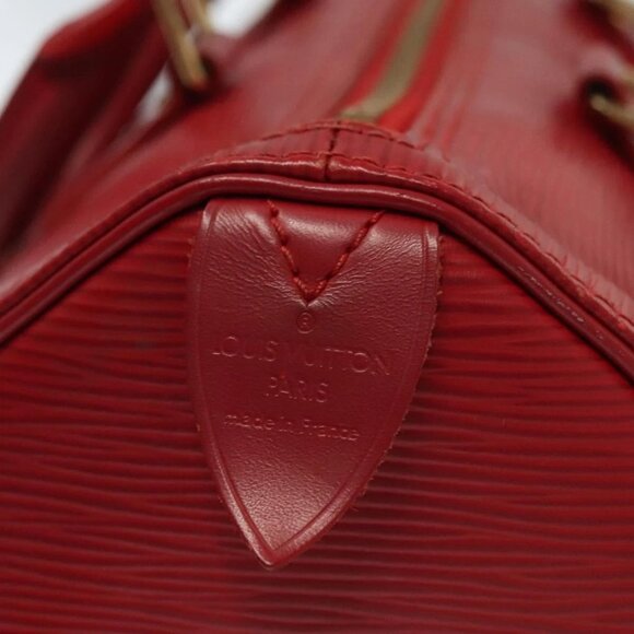 LOUIS VUITTON Epi Speedy 25 Hand Bag Castilian Red - Picture 13 of 16